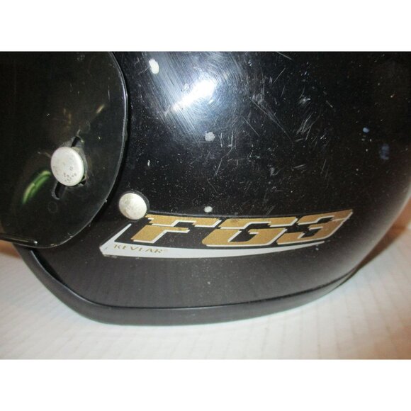 *HJC Motorcycle Helmet Black DOT - Large - Adjustable Chin Strap and Visor - Picture 5 of 11